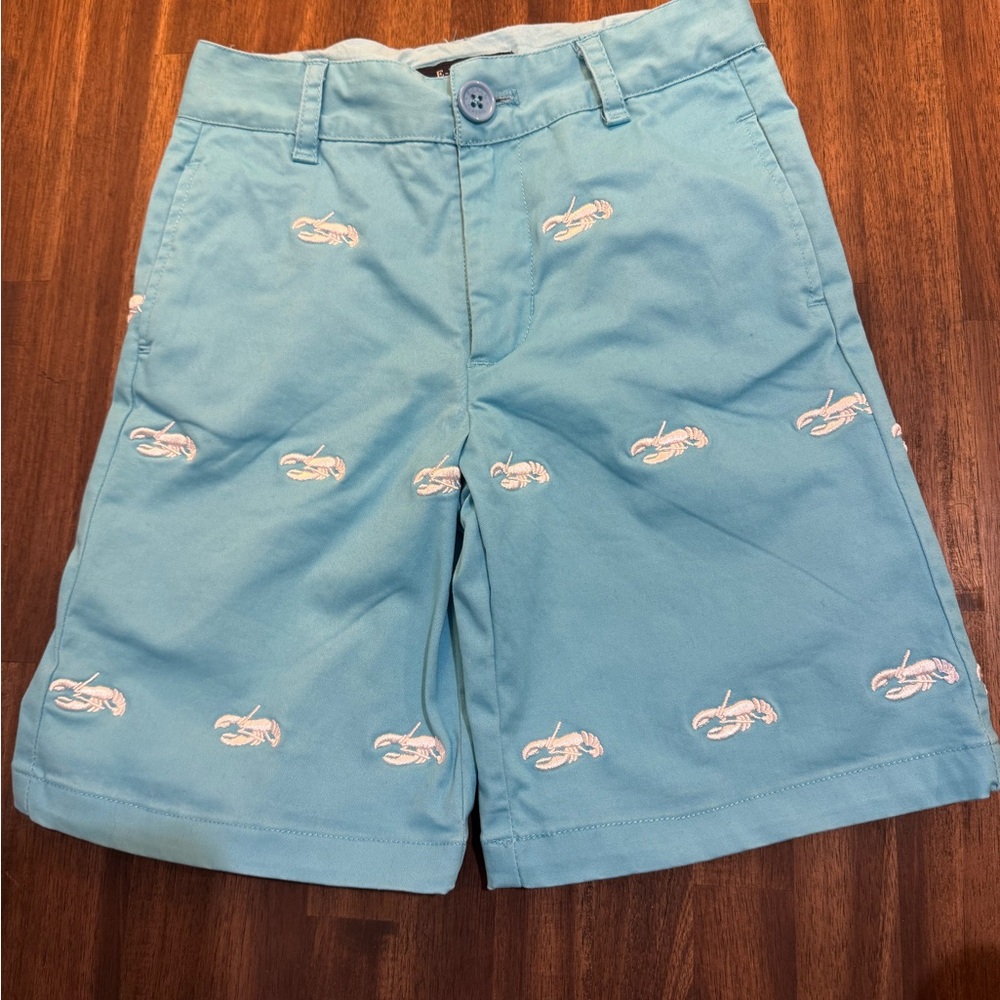 E-Land Turquoise Lobster Embroidered Adjustable Shorts